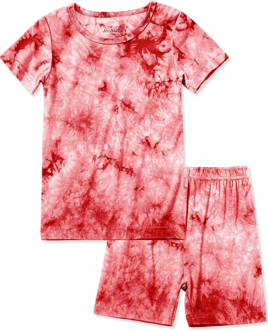 Jimonda Baby/Toddler Soft Sleepwear Short sleeve Kids Cool Pajama Outdoor 2-Piece Shirt&Shorts