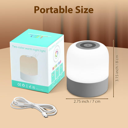 FNMYCO Portable Baby Night Light,3 Colours Egg Light for Nursery,Rechargeable Night Light for