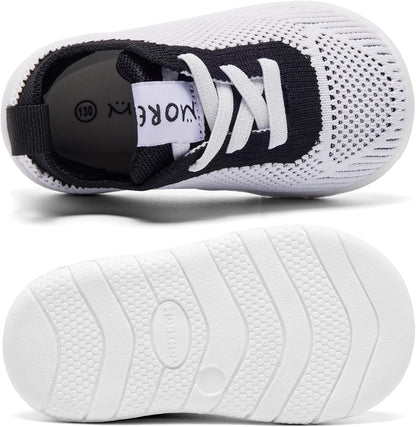 MORENDL Toddler Shoes Baby Walking Sock Shoes Infant Sneakers 0-4 Years Boy Girl Barefoot Tennis Shoe Non-Slip Brethable