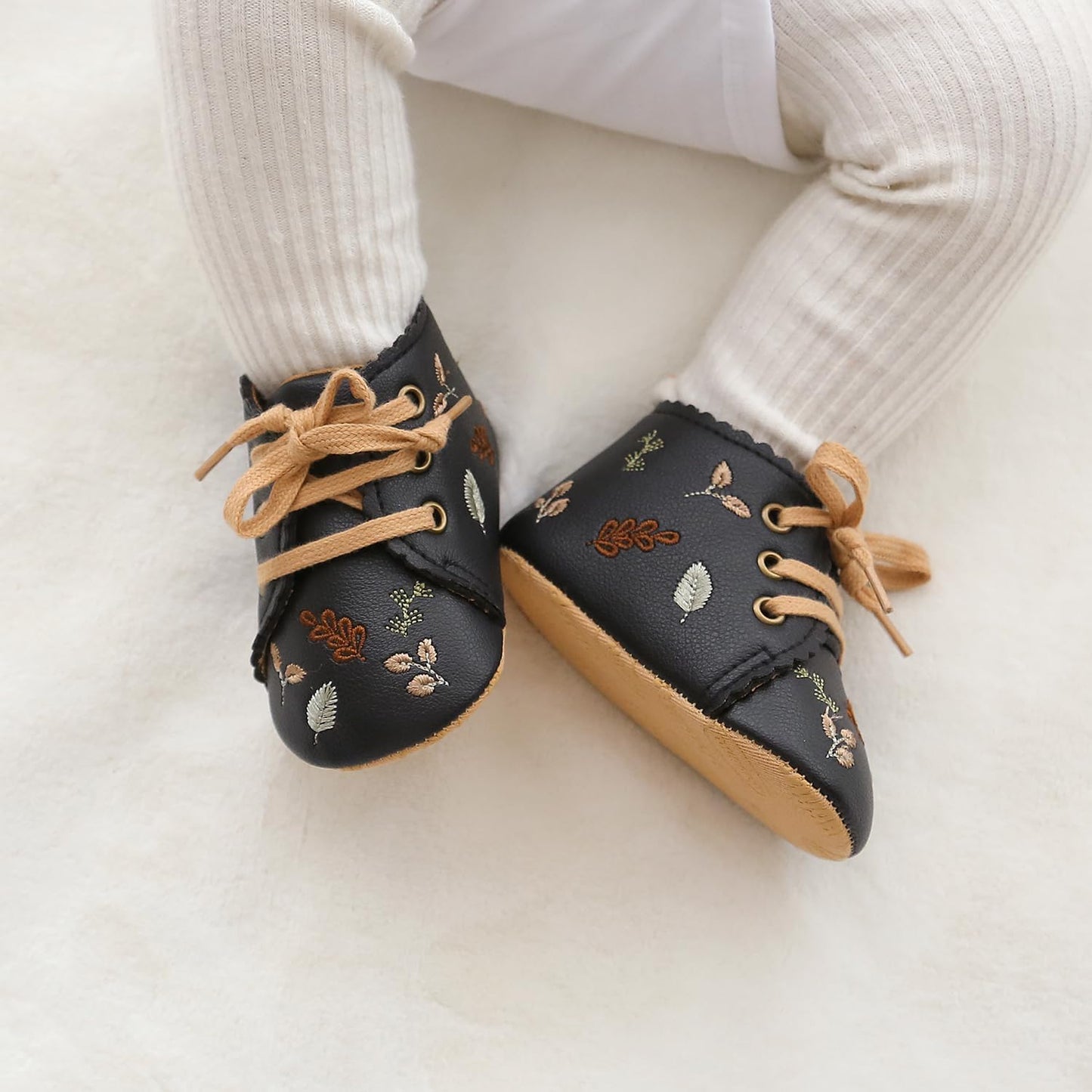 Baby Shoes Mary Jane Flats Non Slip Soft Sole Infant Toddler Sneakers First Walkers Party Christmas Dress Shoes