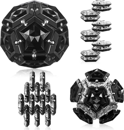 Magnetic Fidget Sphere Stress Relief Toys for Adults Kids, Anxiety Sensory Fidget Toys with Strong Neodymium Magnets, Desk ADHD Focus Tool Gift for Men Women (2.67'' Travel-Safe Toy Ball)