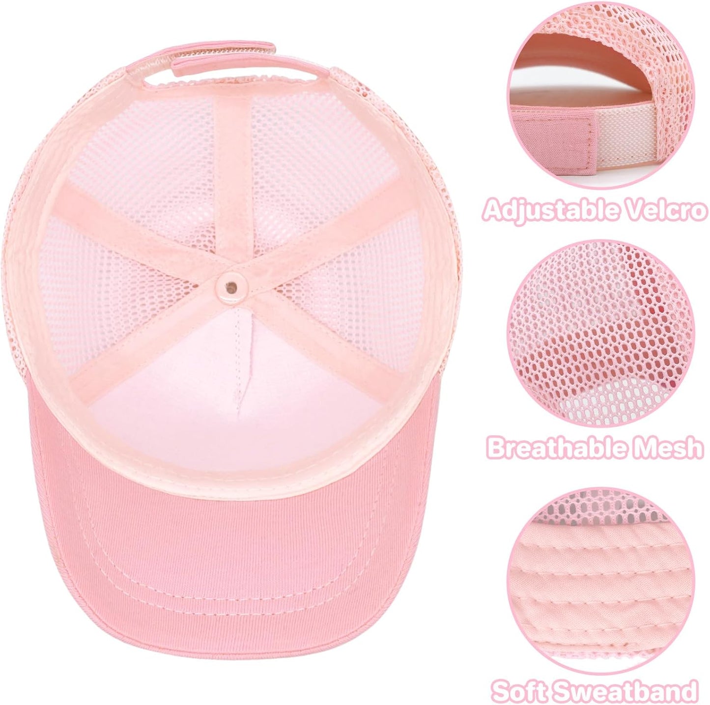 qikqik Baby Baseball Cap Toddler Baseball Hat with Mesh Infant Sun Hat UPF 50+ Baby Ball Cap Toddler Girl Hats Kids Hat Boys