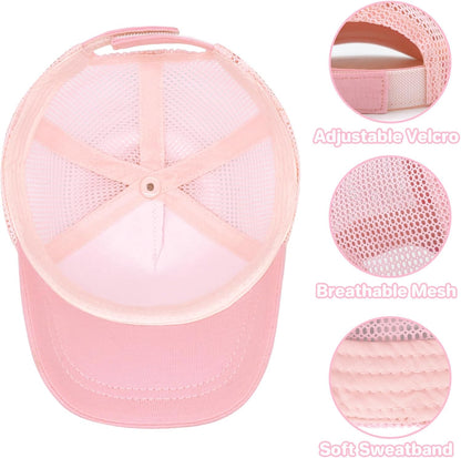 qikqik Baby Baseball Cap Toddler Baseball Hat with Mesh Infant Sun Hat UPF 50+ Baby Ball Cap Toddler Girl Hats Kids Hat Boys