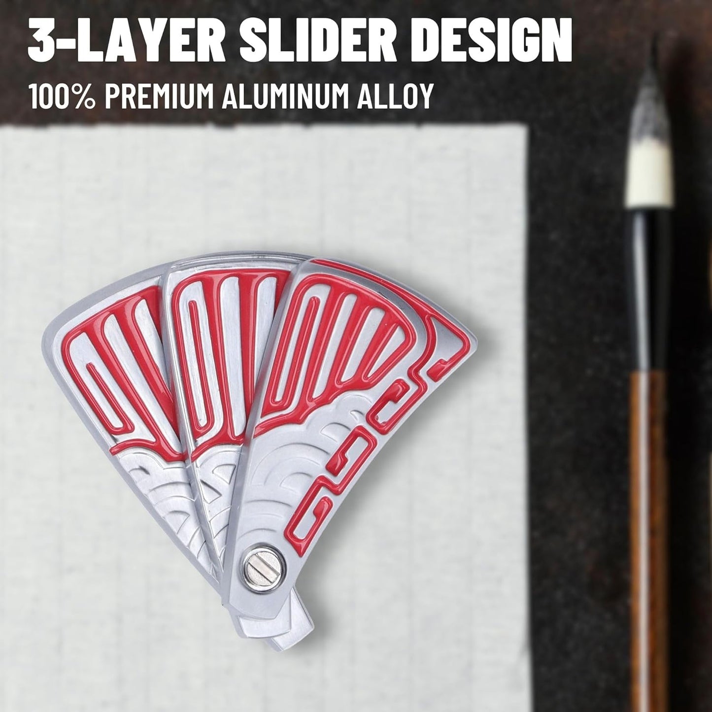 Metal Fidget Toys for Adults, Chinese Style Folding Fan Design Magnet Fidget Slider Haptic Slider EDC, ADHD Tool Anxiety and Stress Relief Toys, Birthday Gifts for Men (Red)…