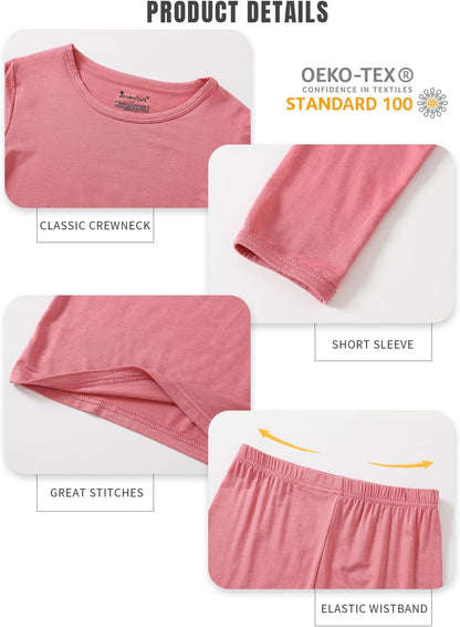 Jimonda Baby Boys Girls Pajama Sets Toddler Sleepwear Cool Jammies 2pcs Viscose from Bamboo PJs 18M-8Y