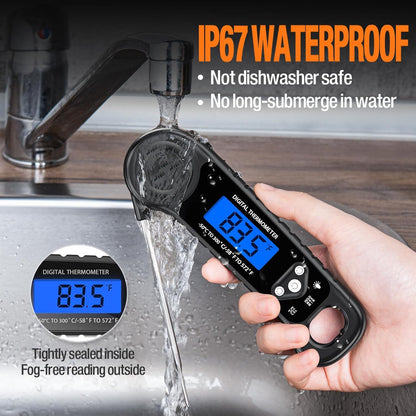Meat Thermometer Digital, Instant Read Food Thermometer for Cooking Deep Fry BBQ Oven Grill Smoker