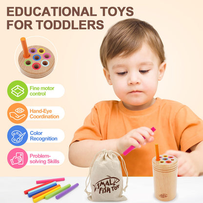 Montessori Toys for Toddlers 1-3 Wooden Fine Motor Learning Preschool Toys
