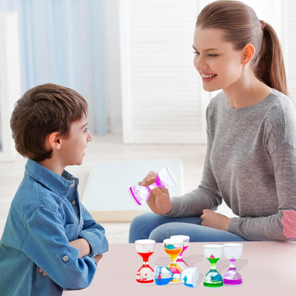 Liquid Motion Timers for Kids, Set of 3, Sensory Bubble Toys for Toddlers (Pink)