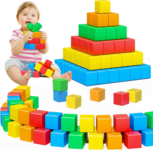 Magnetic Blocks,1.41 inch Large Building Blocks for Kids Ages 3-5 4-8 Sensory Magnetic Cubs for Kids 1-3 Preschool Educational Gifts Toys for Toddlers 3 4 5 6 7 8 Year Old Boys Girls 28PCS
