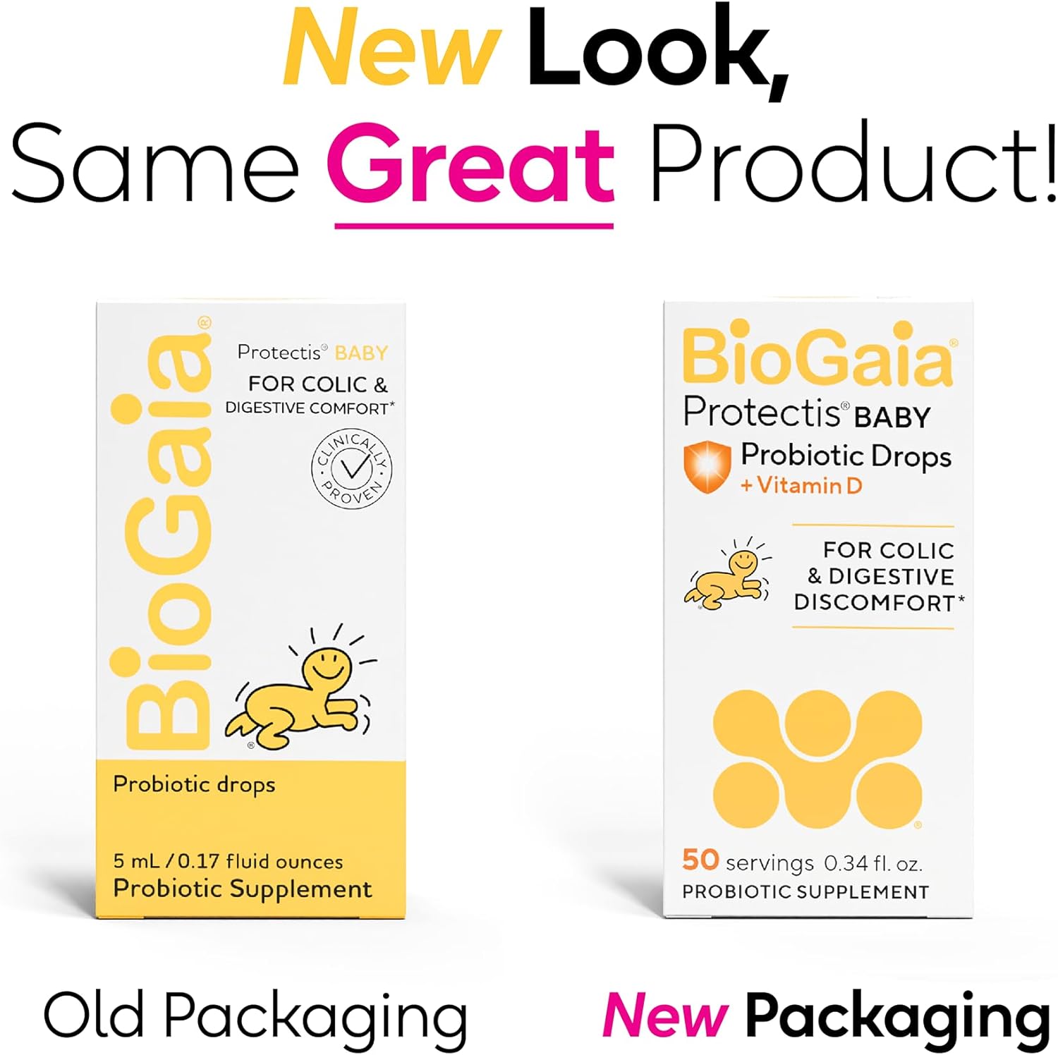 BioGaia Baby Probiotic Drops - Colic & Gas Relief + Vitamin D, 50-Day Supply, Safe for Newborns