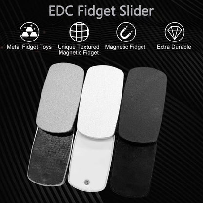 Trackless Fidget Slider, Aluminum Alloy Magnetic Metal Fidget Slider EDC Fidget Toys for Adults, Home Office Executive Desk Toys Ideal Gifts for ADD/ADHD/Autism (Grey)