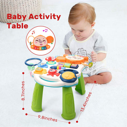 CUTE STONE Sit to Stand Learning Walker, 2 in 1 Baby Push Walker, Early Educational Child Activity