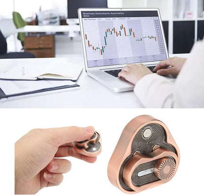 Rotation Fidget Slider, Tricyclic EDC Magnetic Metal Fidget for Adult Durable Dual Slider Anxiety Stress Relief Toys ADHD Autism Sensory Toys Funny Desk Toys Gifts for Man