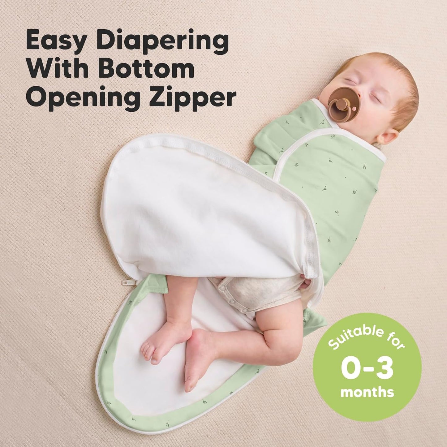 Baby Swaddle Sleep Sacks with Zipper - 3-Pack Swaddles for Newborns 0-3 Months, Infant, Baby Girls
