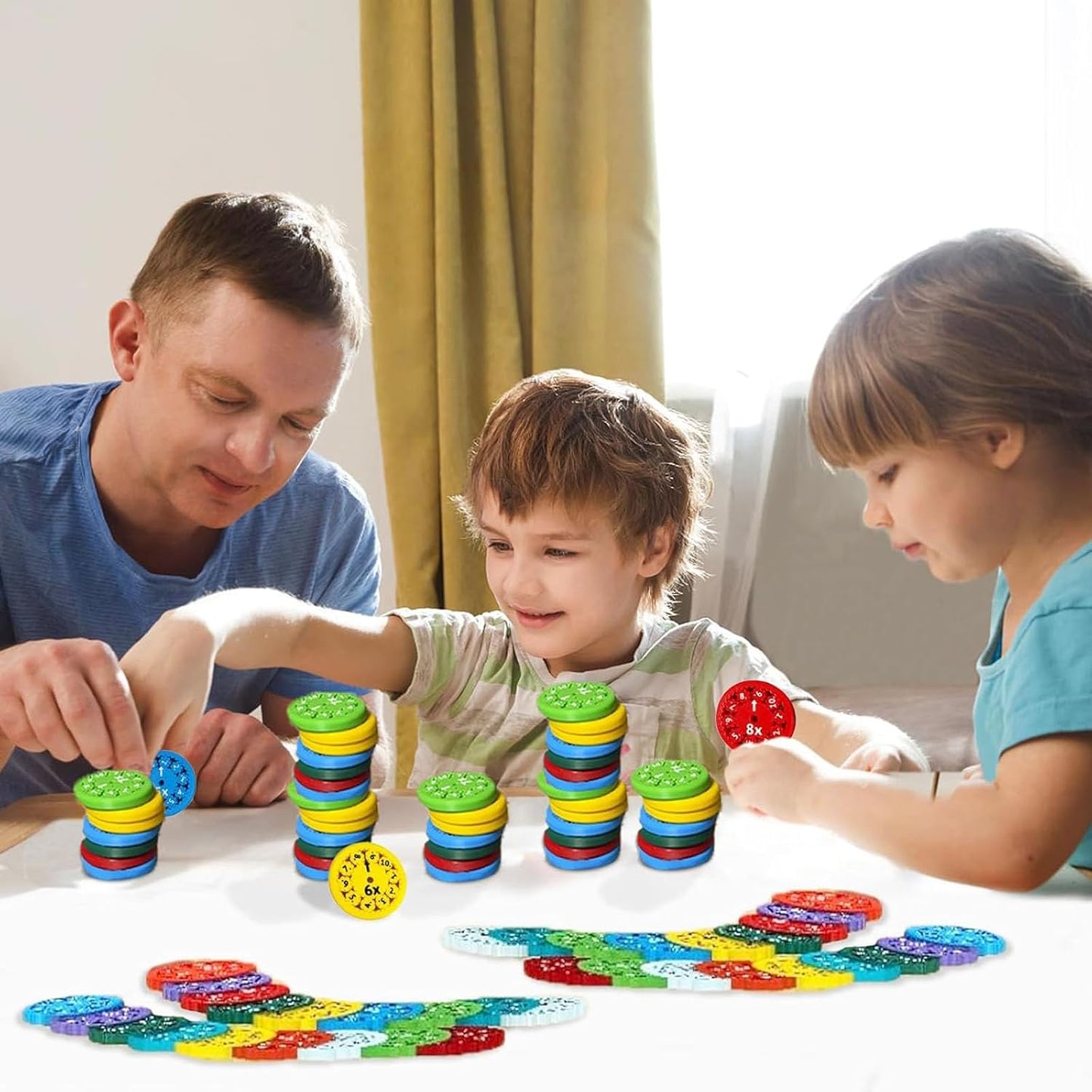 Math Fidget Spinners, Cool Math Fidget Spinners Toys, Funny Number Fidget Toy Learning Game, Multiplication Chat Game Fidget Toys for Adults Kids (Mix 18Pcs)