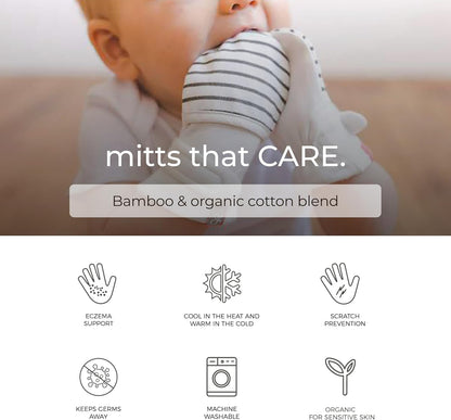 goumikids Viscose Made from Bamboo Cotton Anti-Scratch Soft Stay-On Mitts