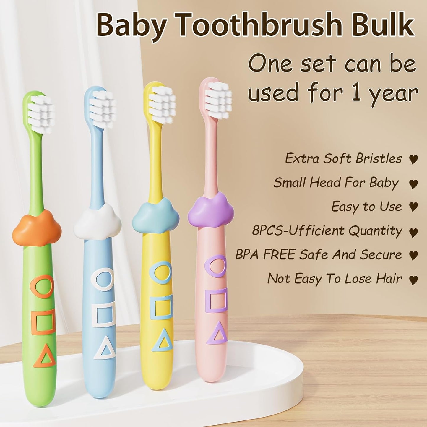 Kids Toothbrushes 8 Pack,Soft Bristle Toothbrush for Toddlers 2-12 Years Old, Cute Multicolor Boys