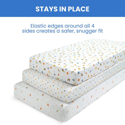 Delta Children Fitted Crib Sheets for Girls and Boys - Crib Sheet for Standard Crib and Toddler