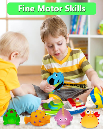 Bath Toys for Kids Ages 1-3 - Mold Free Bath Toy for Babies 6-12 Months - Toddler Pool Bathtub