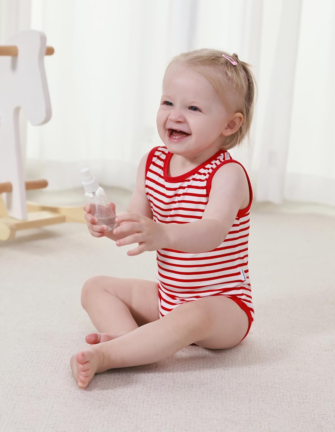 Baby Boy Girl Pajamas Toddler Infant Unisex Sleeveless Sleep Bodysuit Sleepwear Newborn Snap Snug Fit 3-Pack