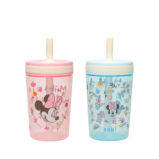 Zak Designs Disney Minnie Mouse Kelso Toddler Cups For Travel or At Home, 15oz 2-Pack Durable