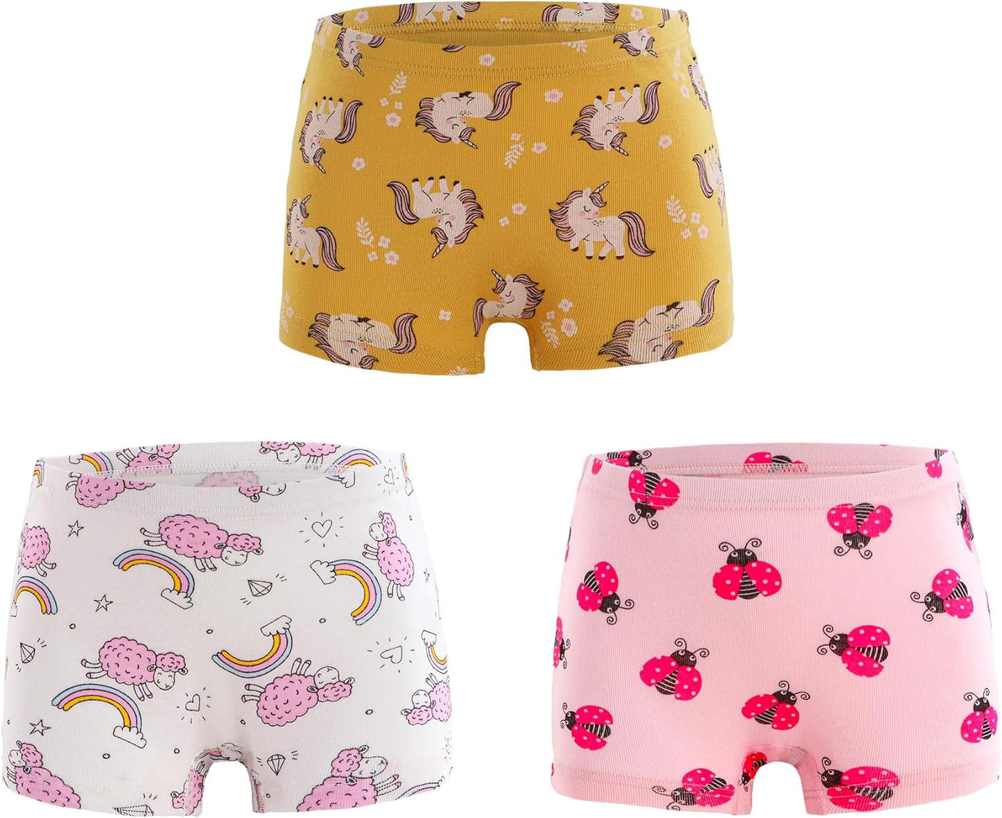 CHUNG Toddler Little Girls Kids Briefs Panties Soft Cotton Boyshort Underwear Pack Big Girl Daily Cute Pattern