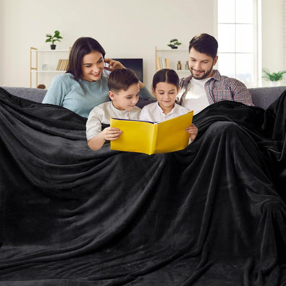 PHF Oversized King Fleece Blanket 120"x120", No Shed No Pilling Big Soft Blanket, Extra Large 10'x
