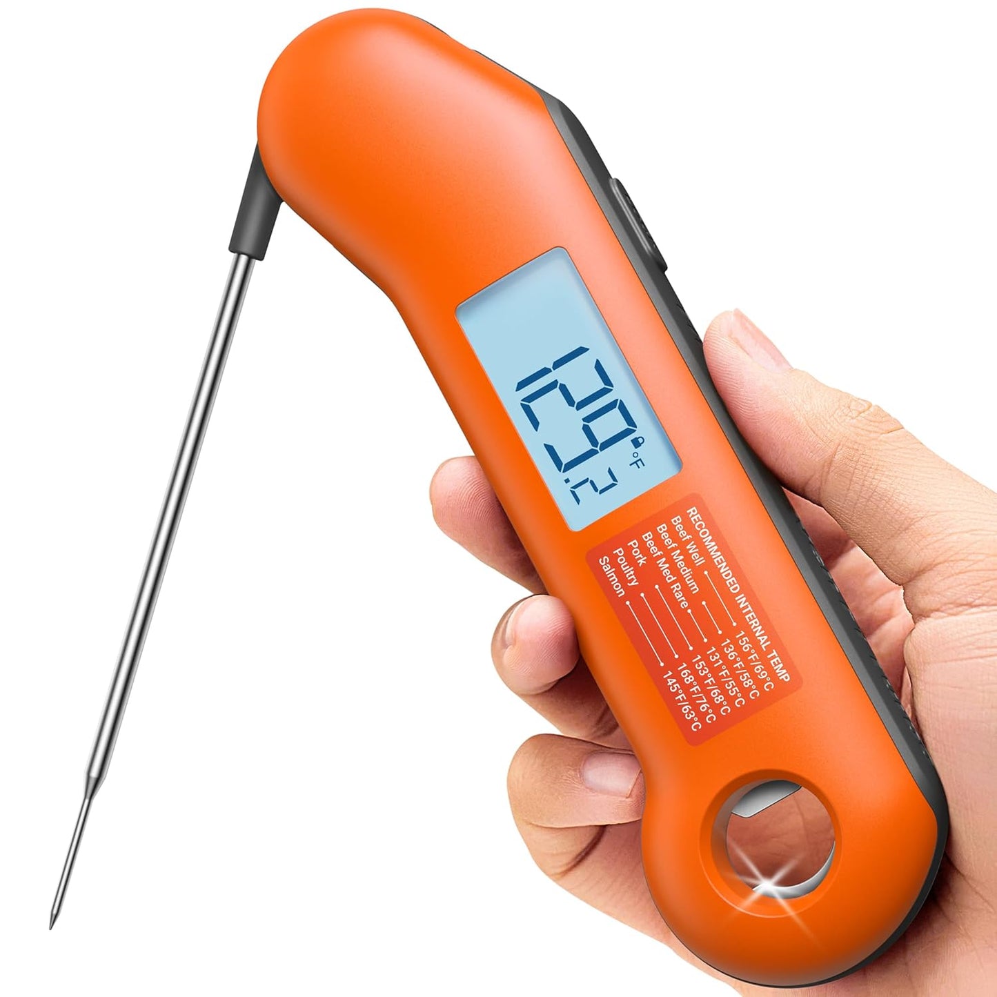 Professional Meat Thermometer Digital, Ultra-Fast 0.5 Sec Instant Read, NIST Certified ±0.5°F