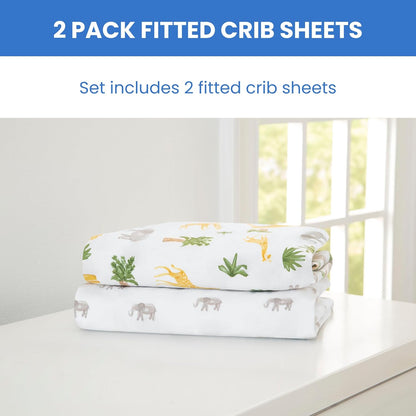 Delta Children Fitted Crib Sheets for Girls and Boys - Crib Sheet for Standard Crib and Toddler