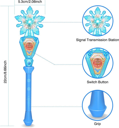 AMERFIST Magic Wand for Flying Orb Ball Cosmic Globe Galantic Fidget Spinner Toy with Infrared Sensor Gifts for Kids Adult - Two Modes-Built-in LED Lights