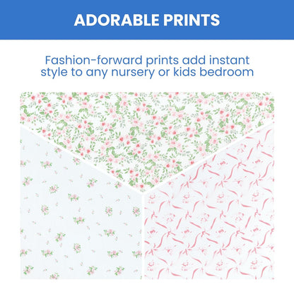 Delta Children Fitted Crib Sheets for Girls and Boys - Crib Sheet for Standard Crib and Toddler