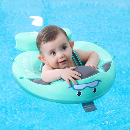 Mambobaby Float with Canopy – Baby Swim Float with Tail, New Upgraded Non-Inflatable Solid Baby