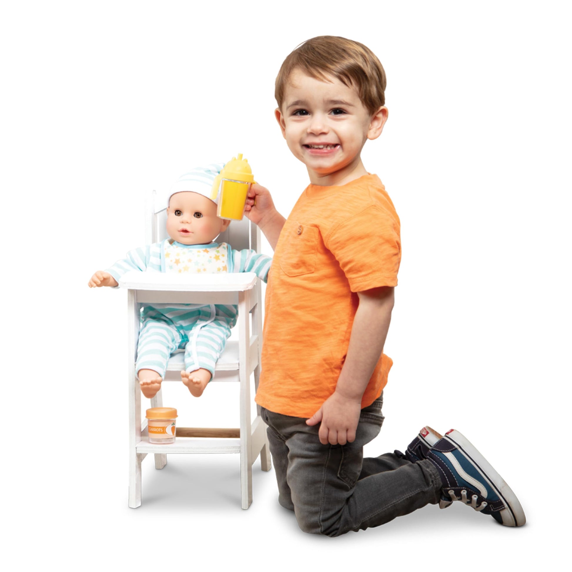Melissa & Doug Play High Chair Pretend Play High Chair Baby Doll Accessories