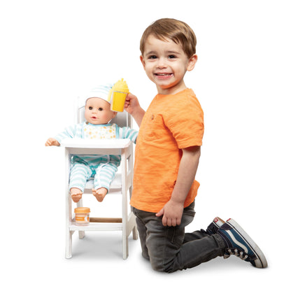 Melissa & Doug Play High Chair Pretend Play High Chair Baby Doll Accessories