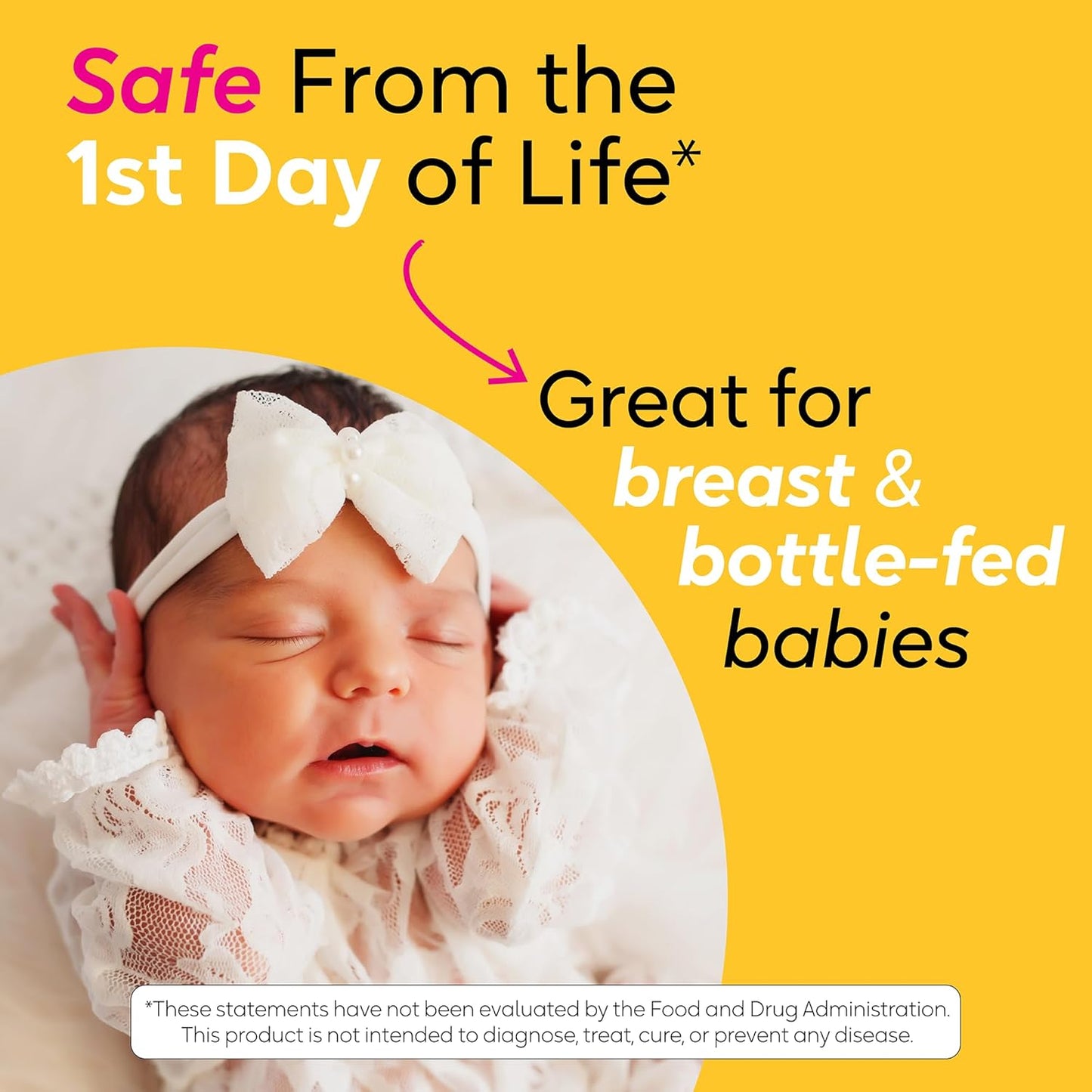 BioGaia Baby Probiotic Drops - Colic & Gas Relief + Vitamin D, 50-Day Supply, Safe for Newborns