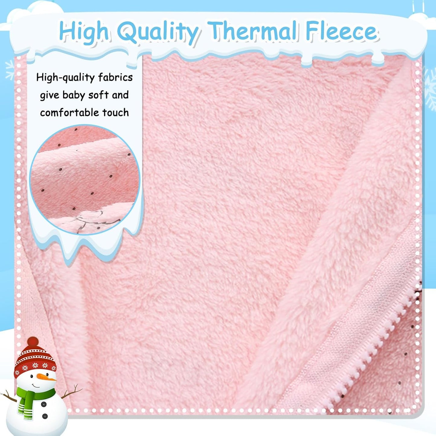 Fairy Baby Newborn Baby Bear Onesie Thin Fleece Footie Romper Snowsuit Hooded Jumpsuit Bodysuit Winter Outwear Boy Girl 0-12M