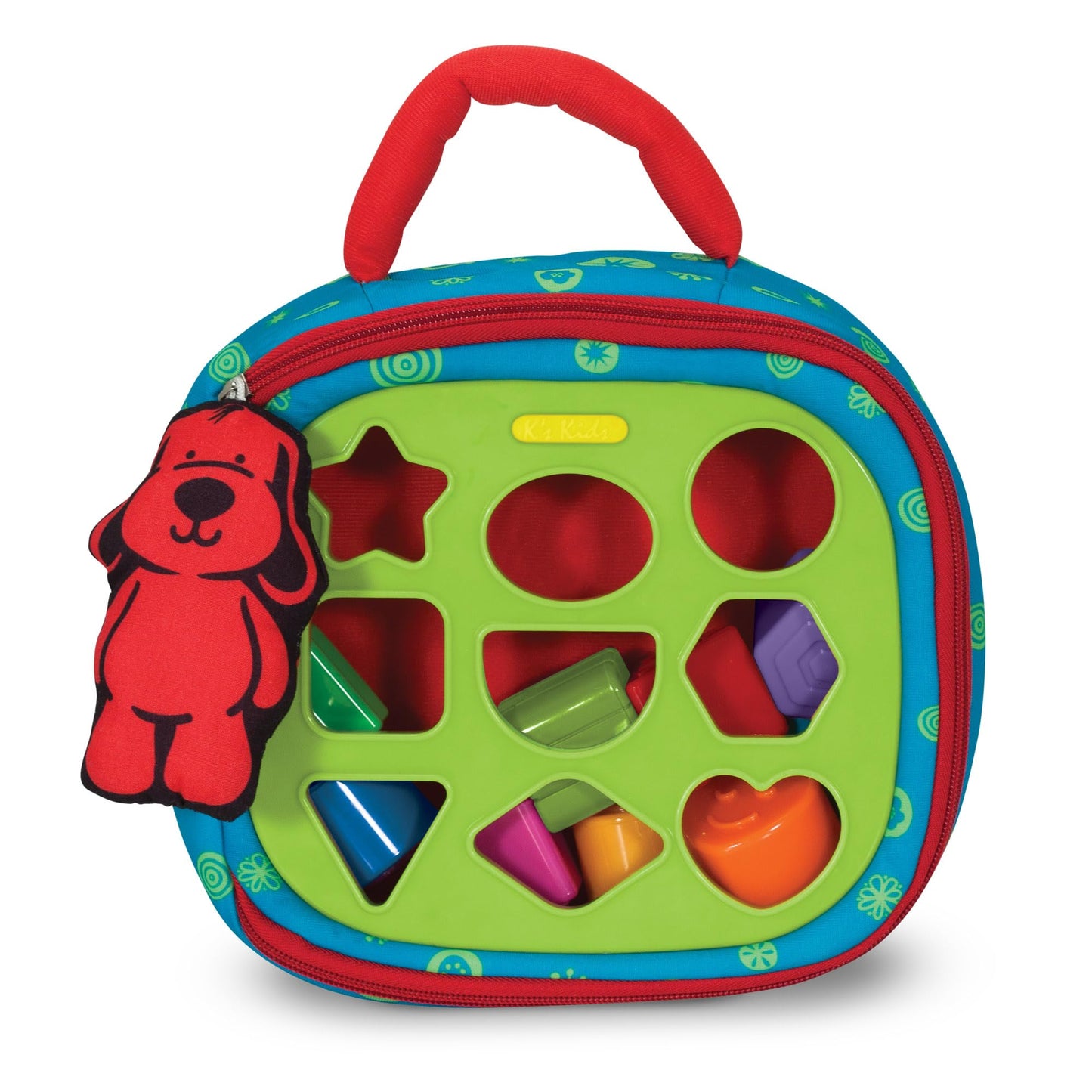 Melissa & Doug K’s Kids Take-Along Shape Sorter, 9 Textured Building Blocks & Soft Sensory Activity