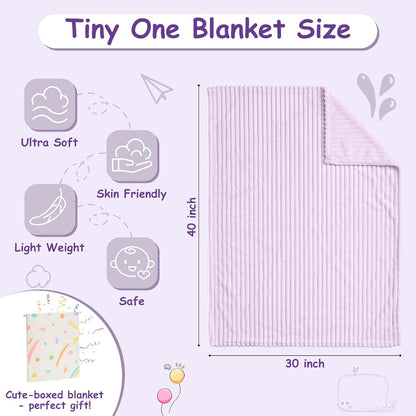 Soft Fleece Baby Blanket Ultra Cozy Baby Blankets for Girls Warm and Lightweight Infant Toddler