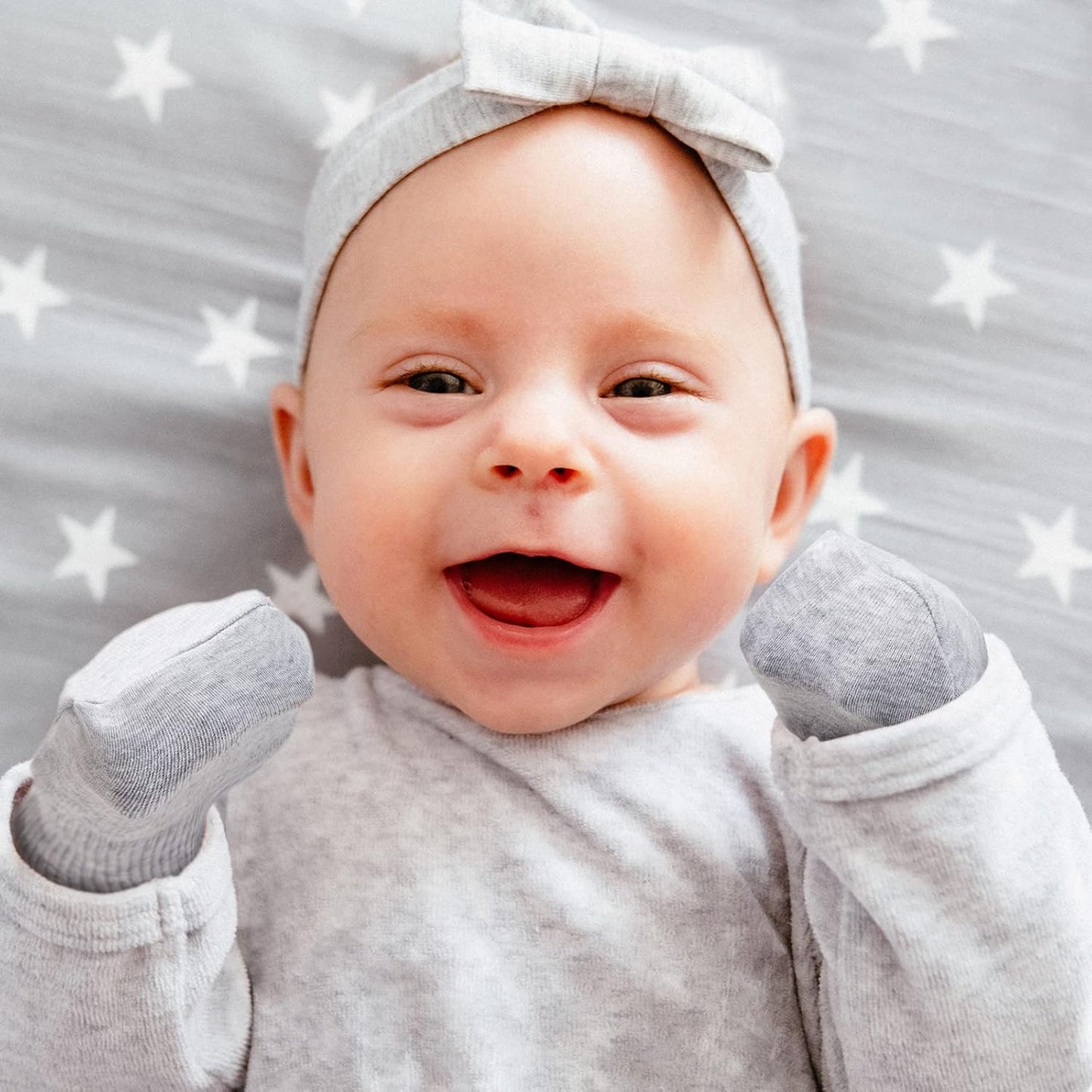 Geyoga 6 Pairs Newborn Baby Mittens No Scratch Gloves Infant Toddler Anti Scratch Essentials Unisex for 3-9 Months Girls Boys