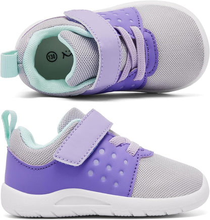 MORENDL Toddler Baby Shoes 0-4 Years Boy Girl Lightweight Breathable Non-Slip Sports Sneakers Running Walking Tennis Barefoot Shoes
