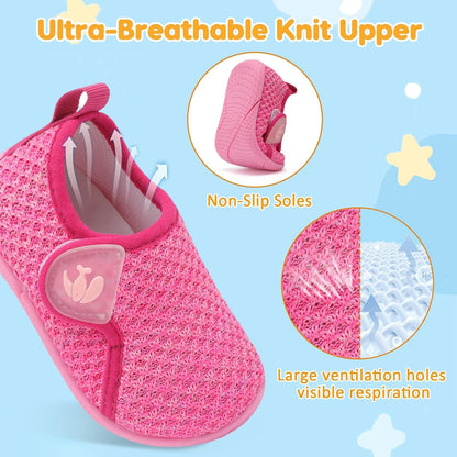 FEETCITY Toddler Walking Shoes Slip On Toddler Shoes Boys Girls Kids Sports Sneakers Casual School Shoes Barefoot Shoes