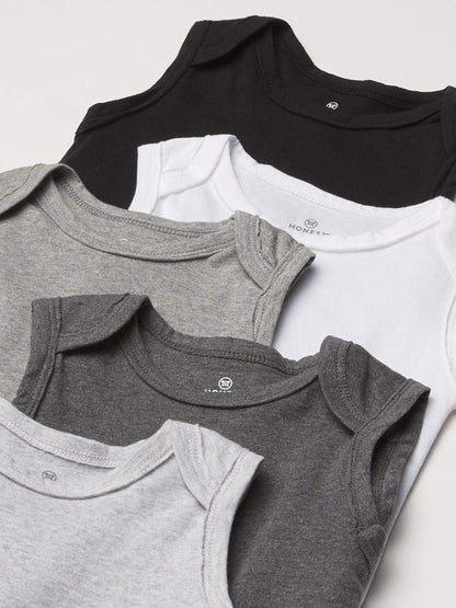 Sleeveless Bodysuits One-piece 100% Organic Cotton for Baby Boys, Girls, Unisex