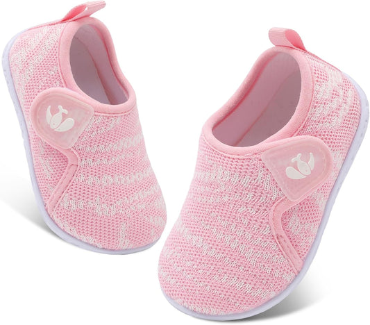 FEETCITY Baby Boys Girls First Walking Shoes Infant Sneakers Crib Shoes Breathable Lightweight Slip On Shoes