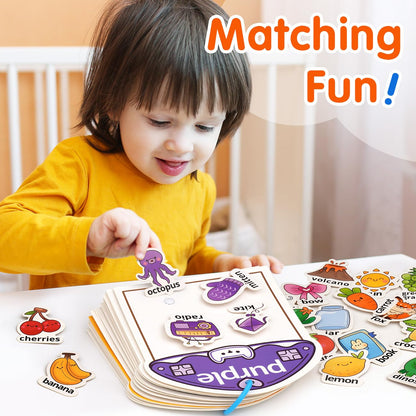 MUONE Montessori Busy Book Color Sorting Toys for Toddlers 2-4 Years