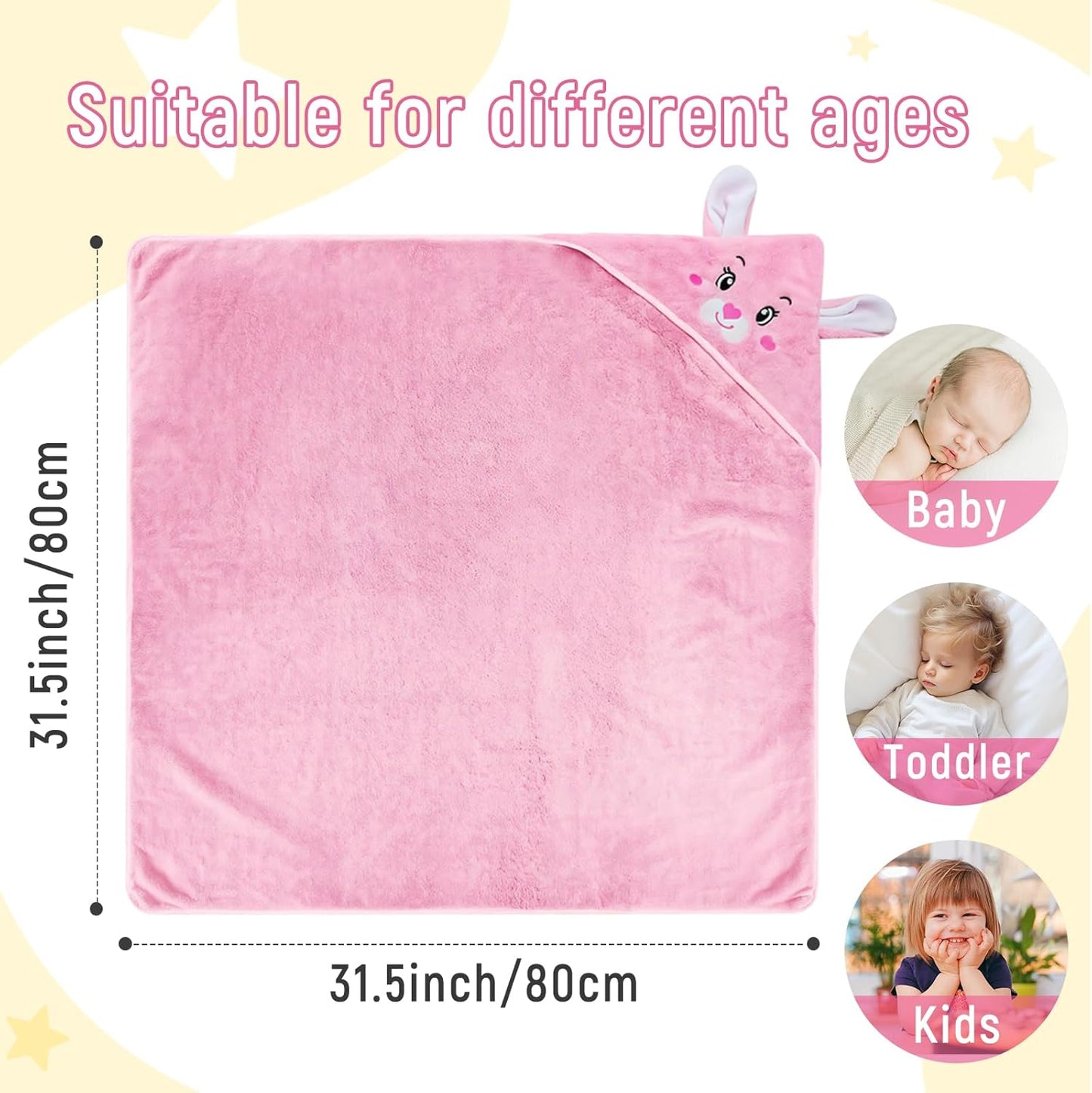 Personalized Baby Towels Hooded with Name, Custom Toddler Bath Towel with Hood for Girl Boy, Warm