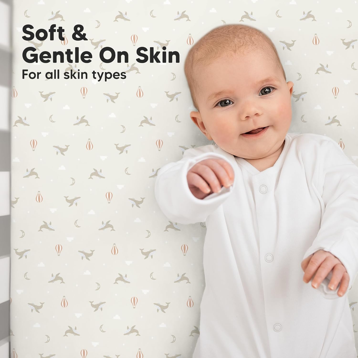 KeaBabies 2-Pack Baby Crib Sheets for Boys, Girls - 52x28 Viscose Derived from Bamboo Toddler Bed