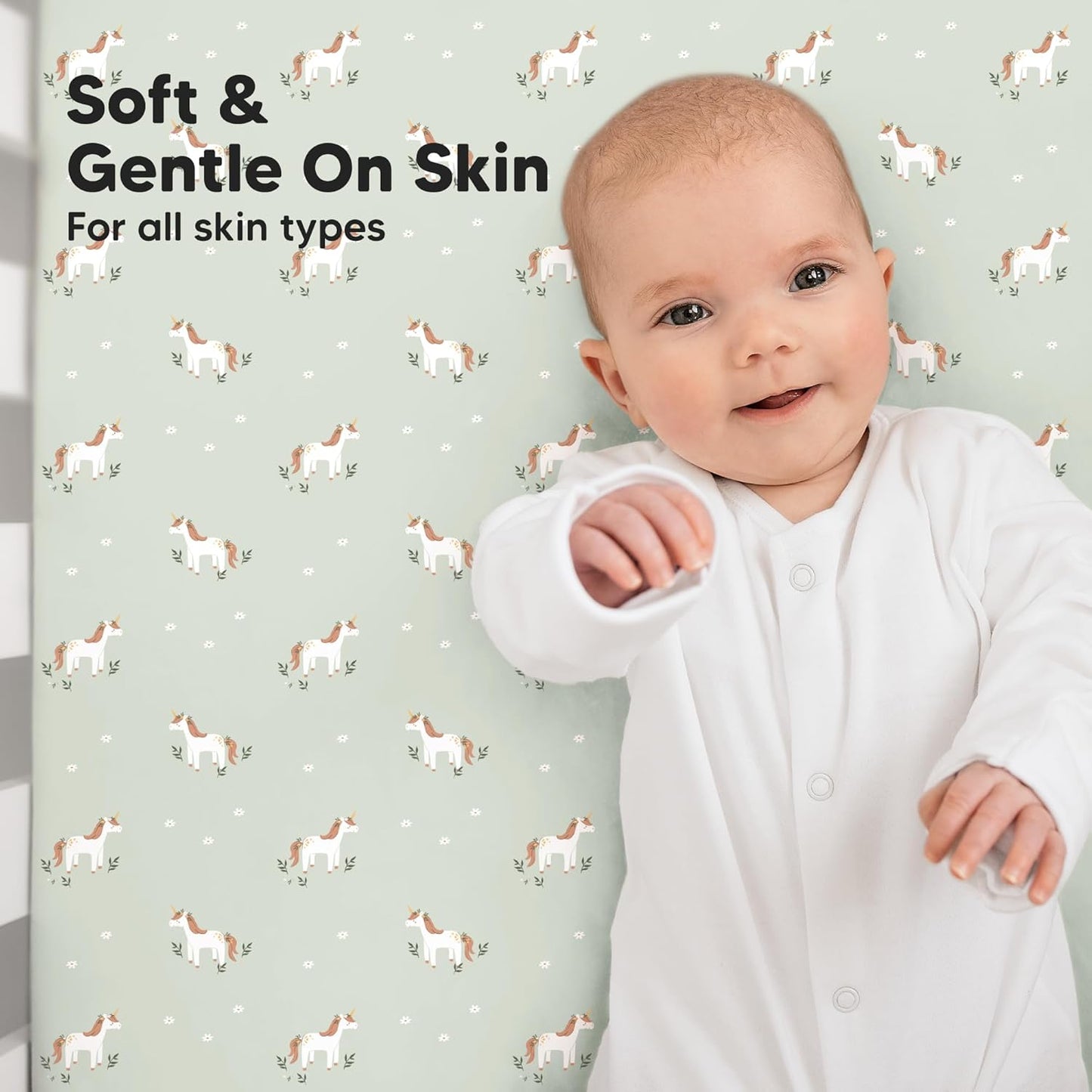 KeaBabies 2-Pack Baby Crib Sheets for Boys, Girls - 52x28 Viscose Derived from Bamboo Toddler Bed