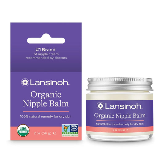 Lansinoh Organic Nipple Butter, Nipple Cream Safe for Breastfeeding Baby, Postpartum Essentials for