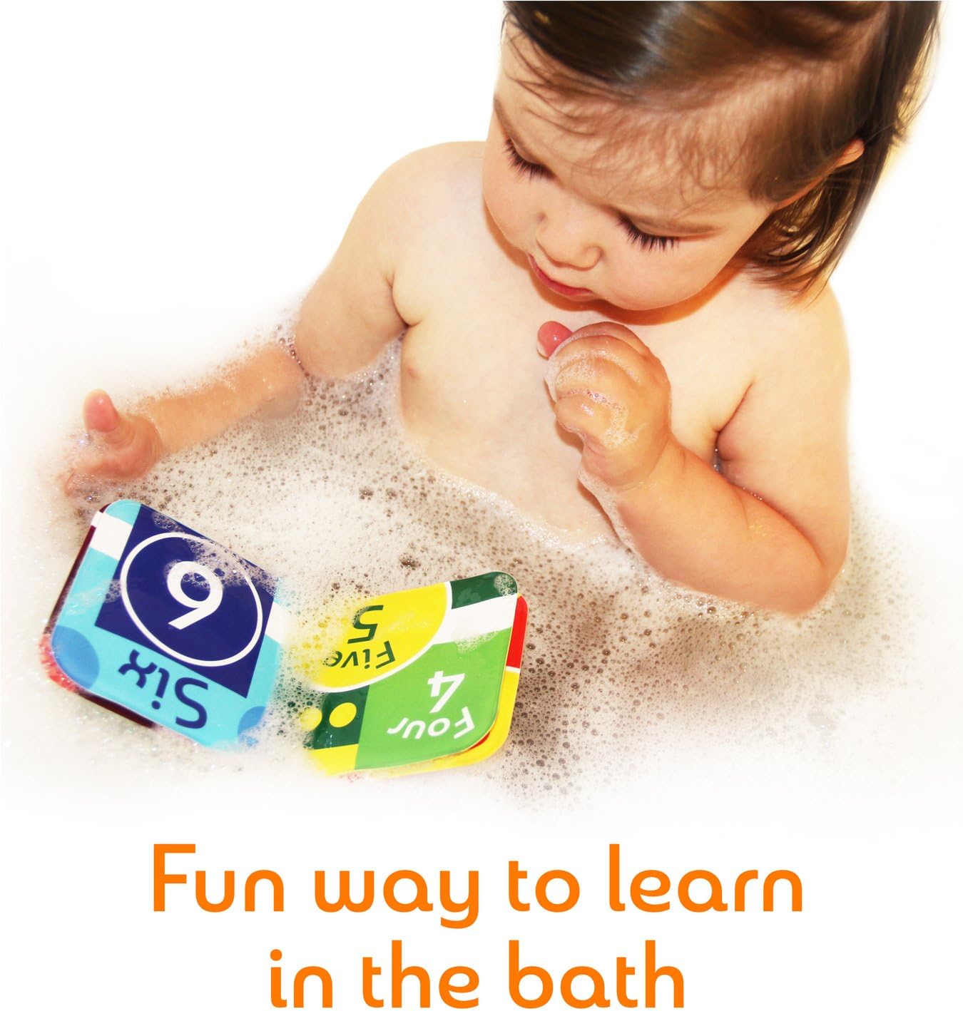 Floating Baby Bath Books Set of 4 - Bath Books for Babies, Infants - Waterproof, Mold-Free Bath
