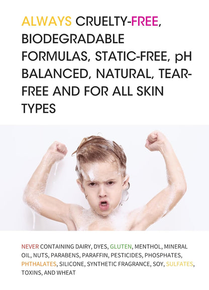Clean Kids Naturally Tropical Shampoo- EWG Verified, All-Natural, Coconut-free, Gluten-free, Vegan
